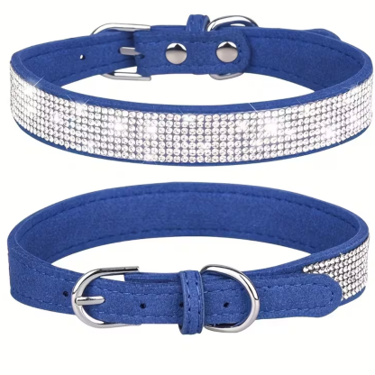 Adjustable Rhinestone Dog Collar