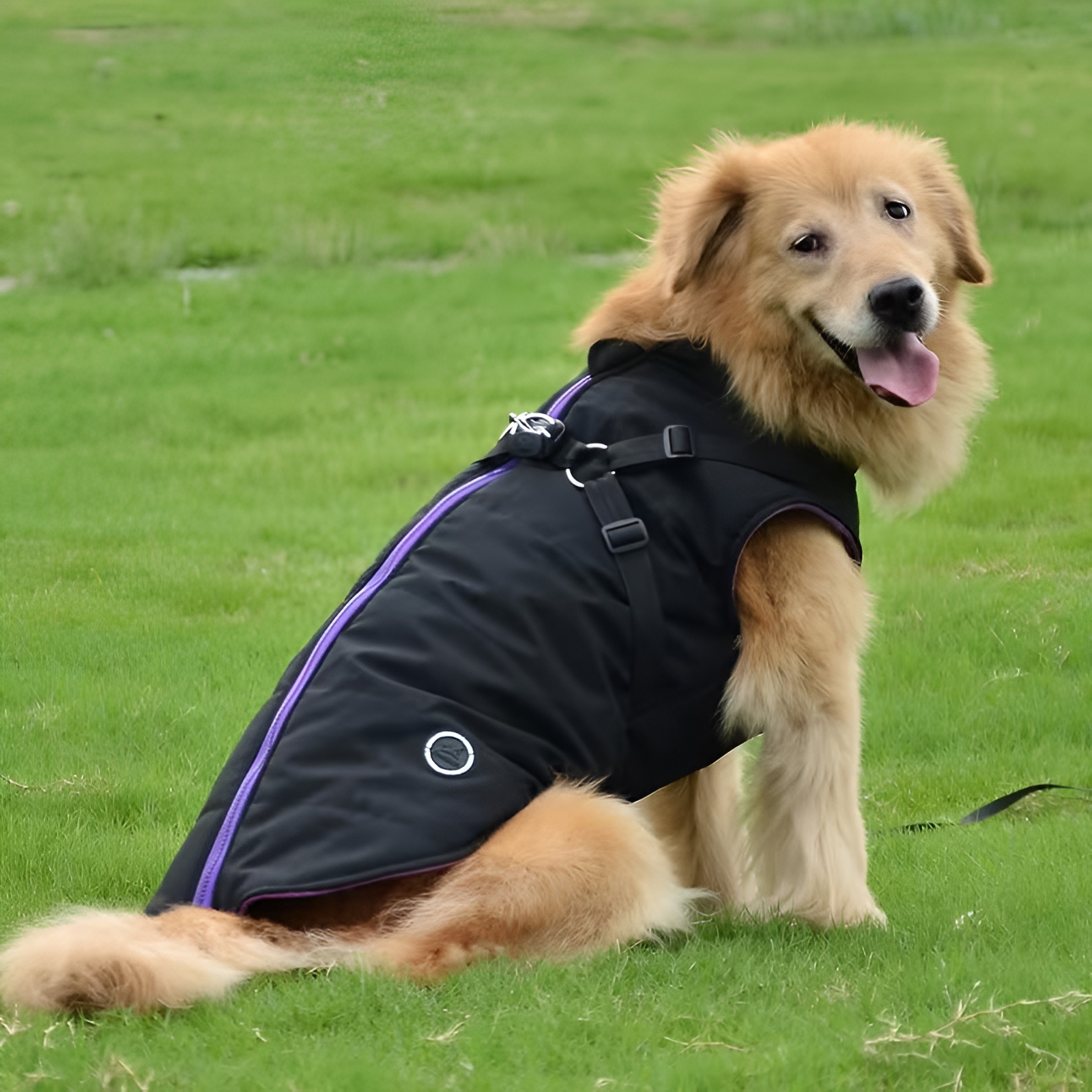 Padded Zipper Dog Vest With Harness