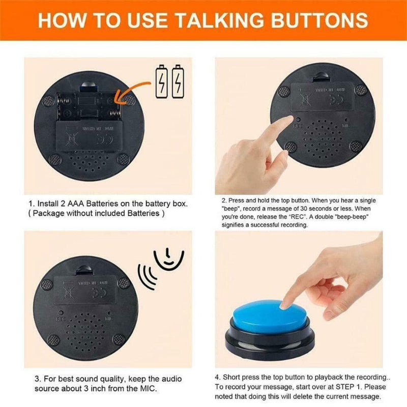 Recordable Funny Speaking Button Toys-Ziggy Dog Training Collar