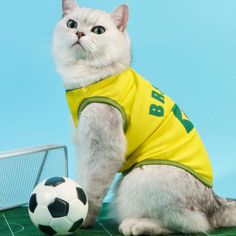 Brazil Flag Pattern Pet Tank Top