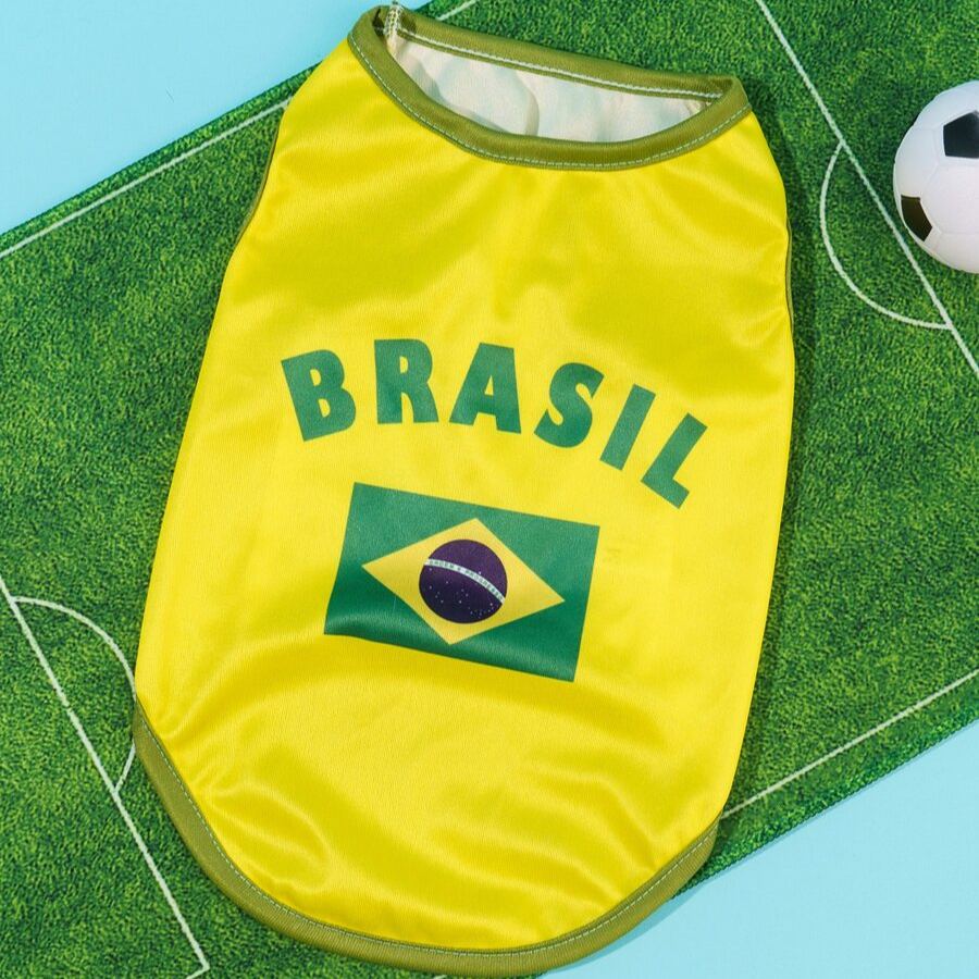 Brazil Flag Pattern Pet Tank Top
