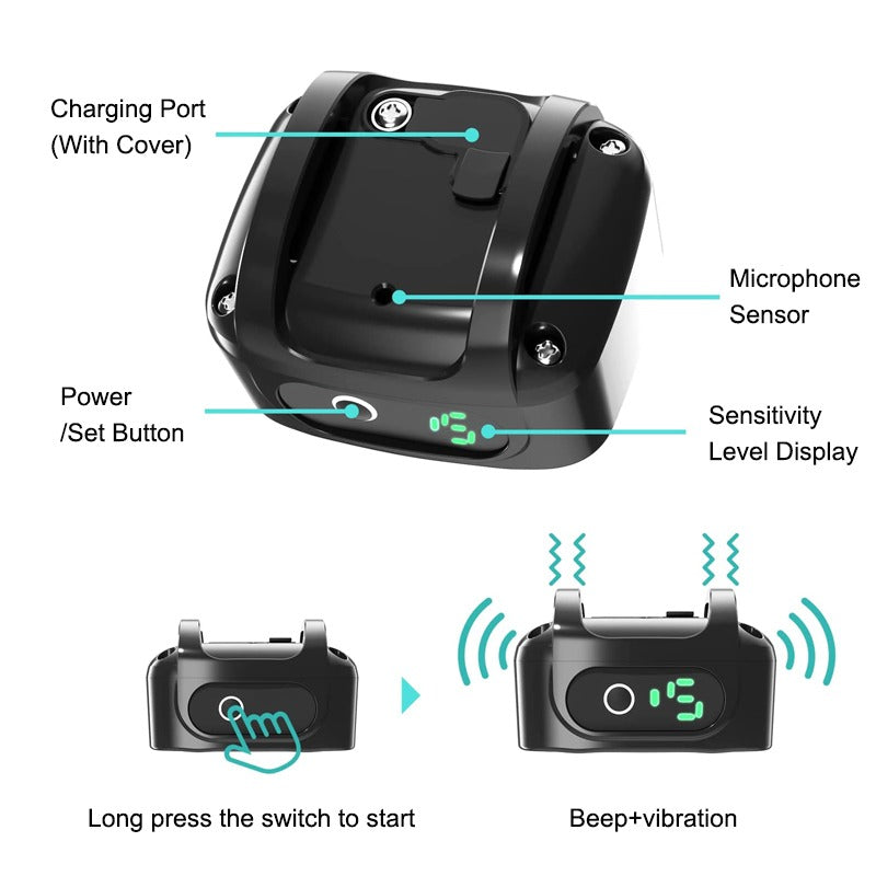 Pet Dogs USB Ultrasonic Anti Bark Device-Ziggy Dog Training Collar