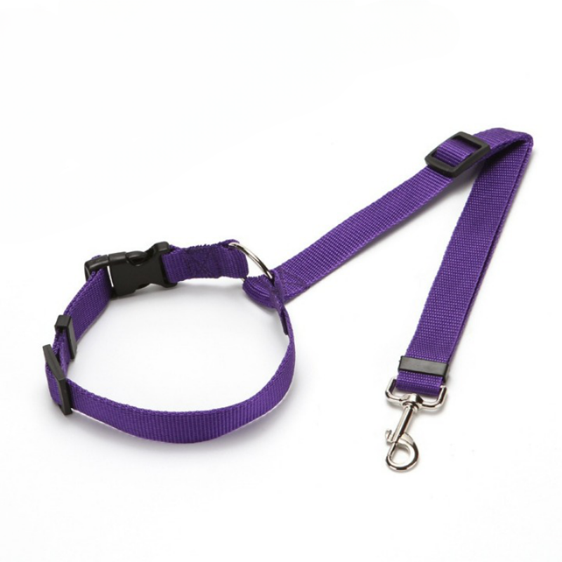 Adjustable Nylon Lead Leash Seat Belt-Ziggy Dog Training Collar