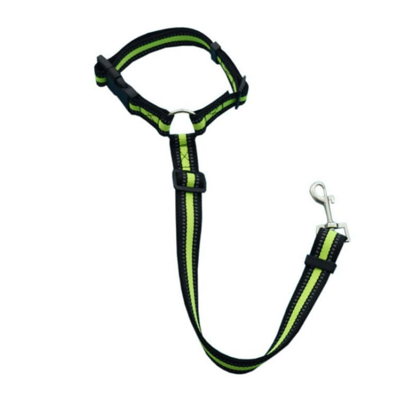 Adjustable Nylon Lead Leash Reflective Seat Belt-Ziggy Dog Training Collar