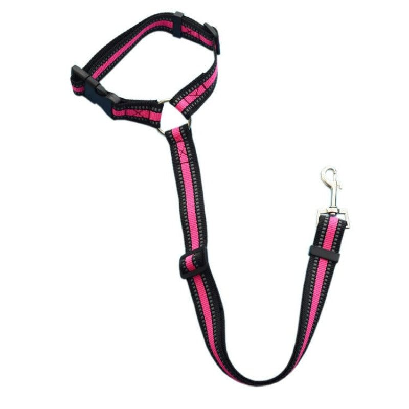 Adjustable Nylon Lead Leash Reflective Seat Belt-Ziggy Dog Training Collar