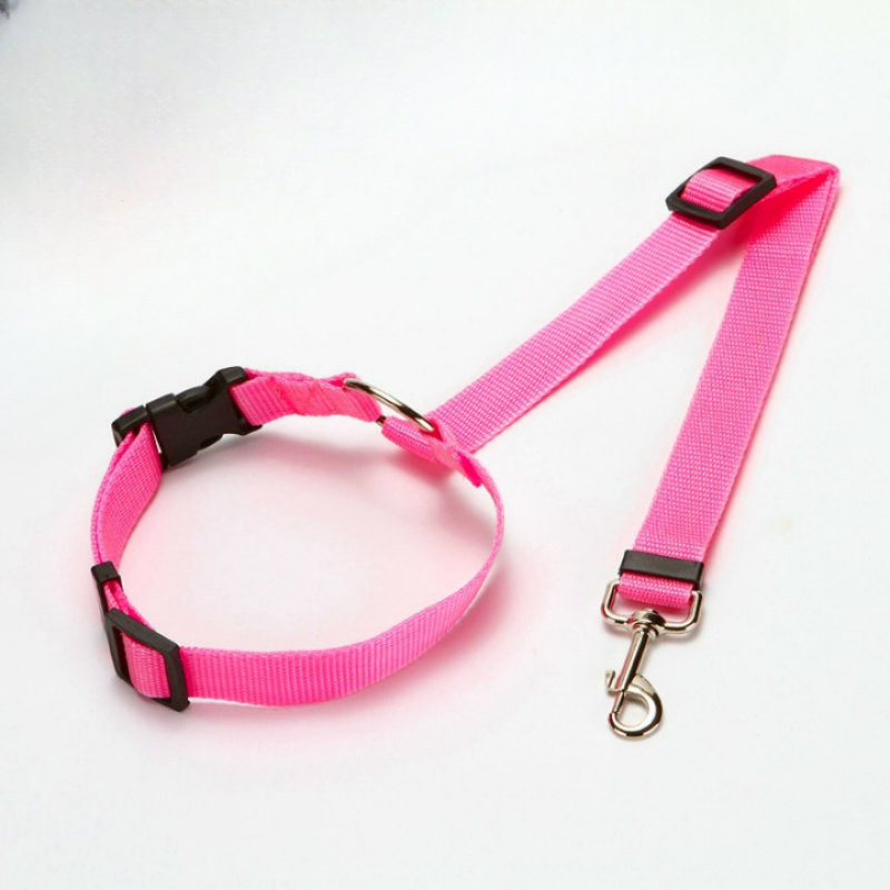 Adjustable Nylon Lead Leash Seat Belt-Ziggy Dog Training Collar