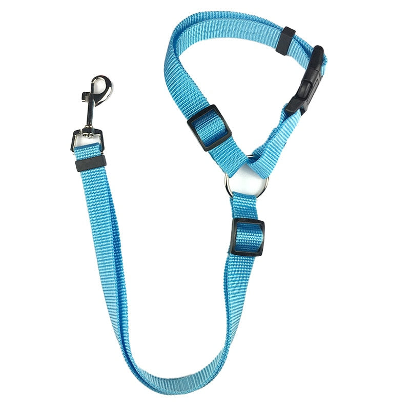 Adjustable Nylon Lead Leash Seat Belt-Ziggy Dog Training Collar