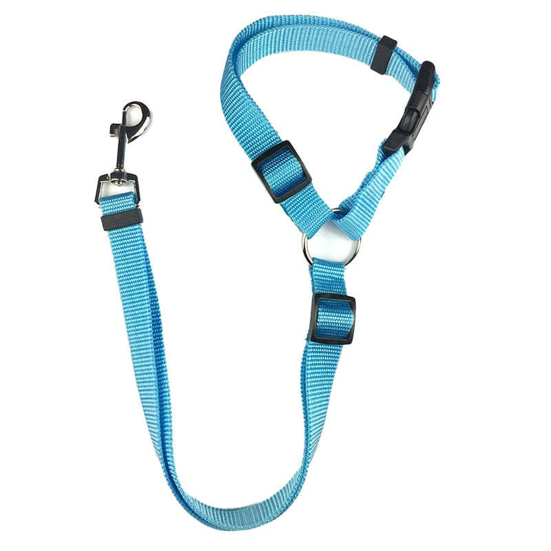 Adjustable Nylon Lead Leash Seat Belt-Ziggy Dog Training Collar