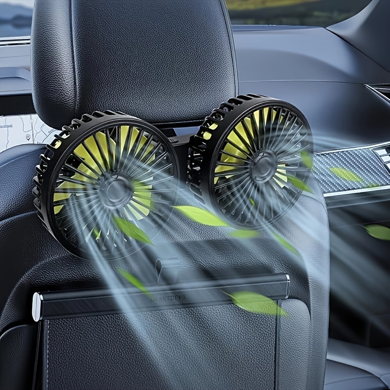 USB Portable Dual Head Cooling Fan For Car