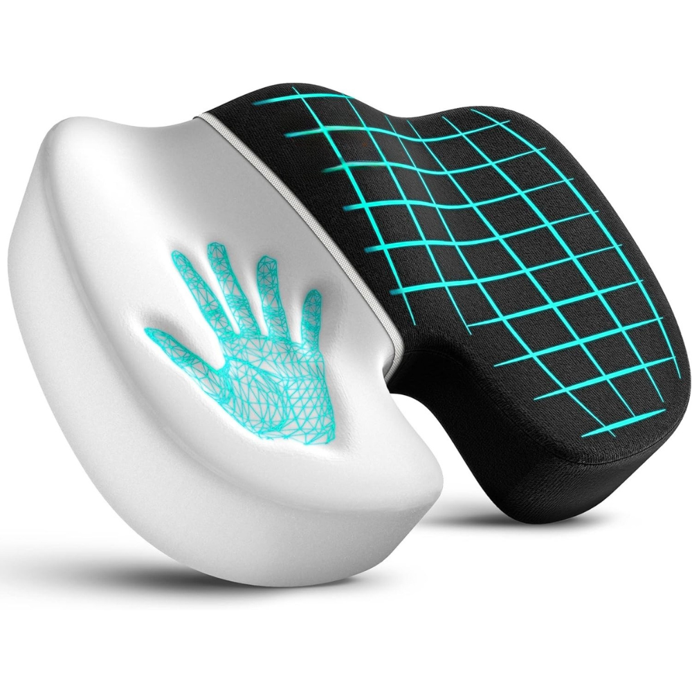 Memory Foam Seat Cushion For Car Desk Travel Support-Wireless Car Play Tech