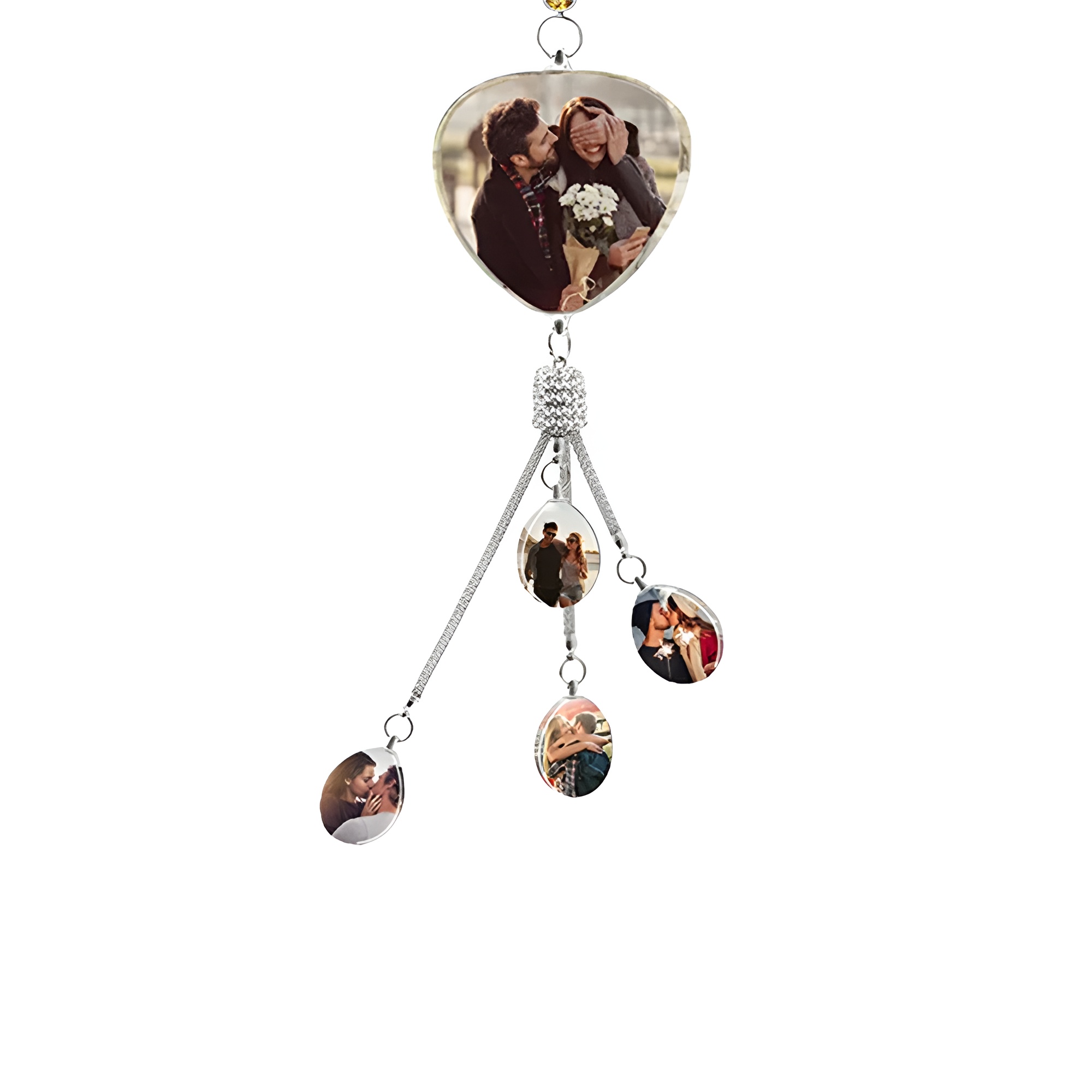 Personalized Photo Crystal Car Hanging Pendant