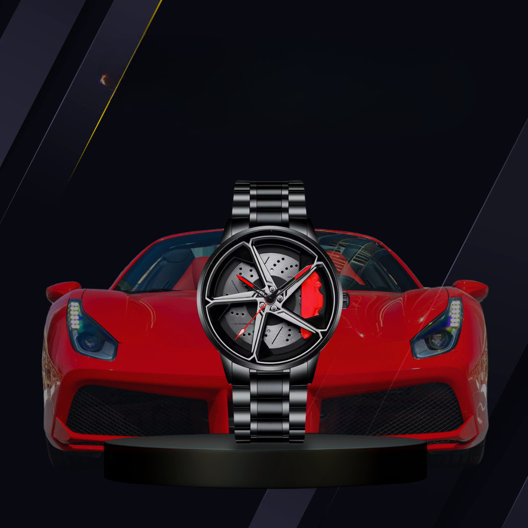 Racing Series  Wheel Rim Dial Watches-Wireless Car Play Tech