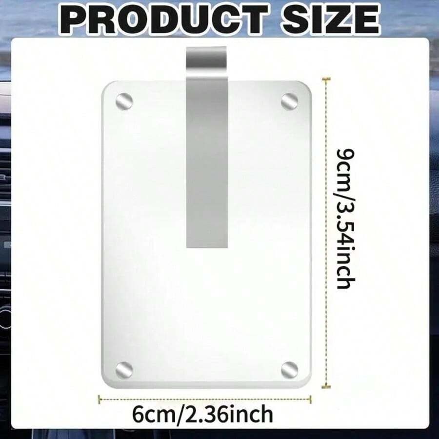 New Magnetic Photo Clip For Car Sun Visor, Universal Acrylic Refrigerator Magnet Transparent Magnetic Instant Camera Frame, Car Sun Visor Photo Frame Clip, Personalized DIY Car Decor Photo Frame, Couple Gift, Pet Family Memorial Photo Frame Clip, Holiday Gift, Multiple Sizes Available - Magnetic Rectangle - View 4