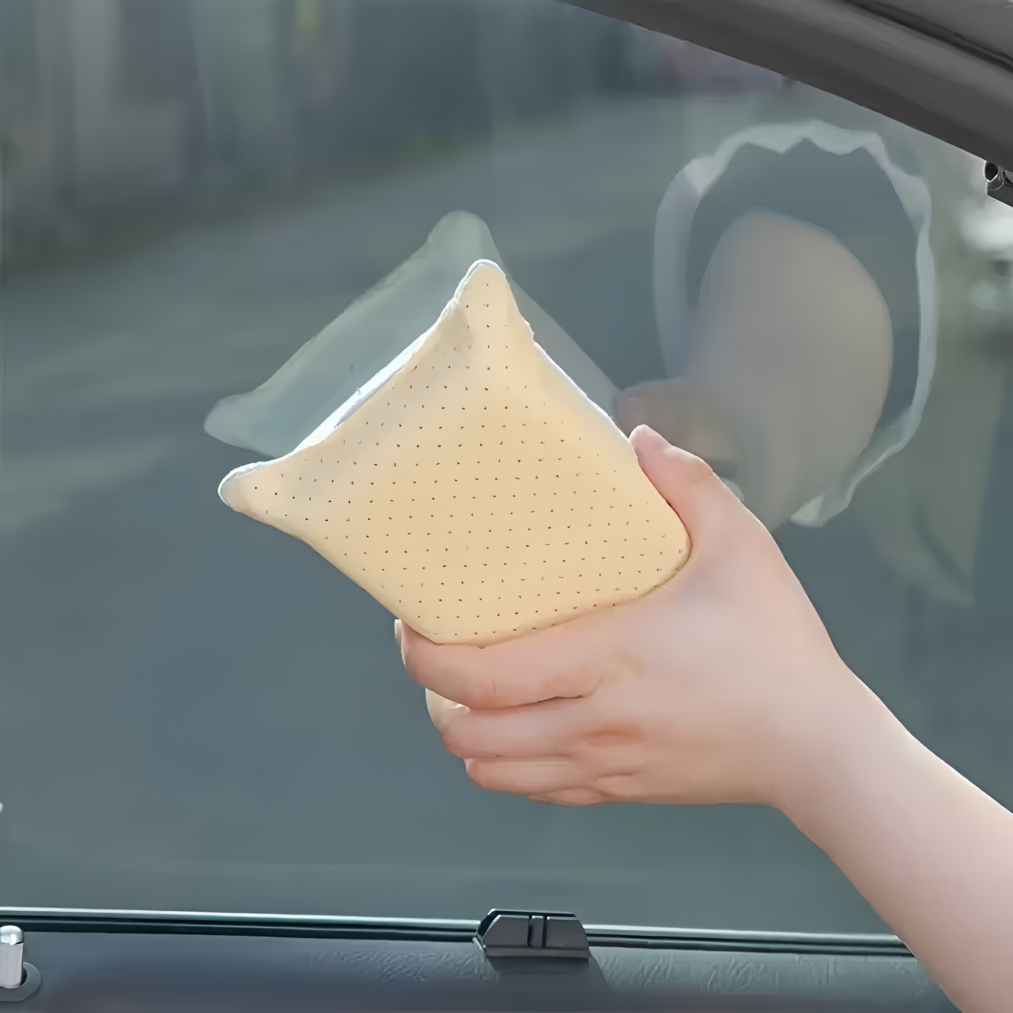 Non Fog Car Window Cleaning Sponge With Microfiber