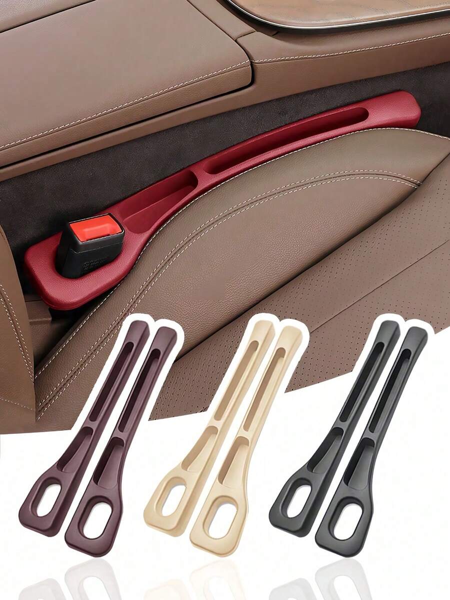 4/2pcs Car Seat Gap Filler Leak Proof And Anti-Drop For Storage Phone Key Small Items Multifunctional Seam Organizer Center Console Side Armrest Box Car Seat Gap Storage Men And Women Car Essential Accessories Car Interior Decorations - Multicolor - View 2