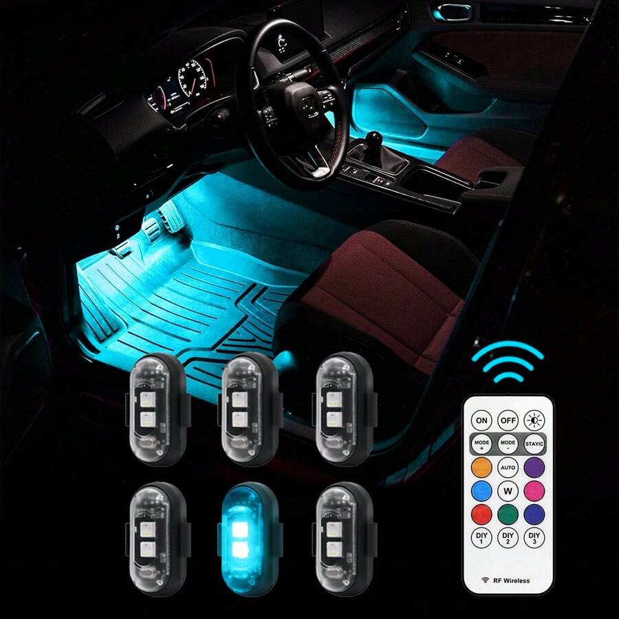 Rechargeable RGB LED Portable Car Light For Exterior And Interior