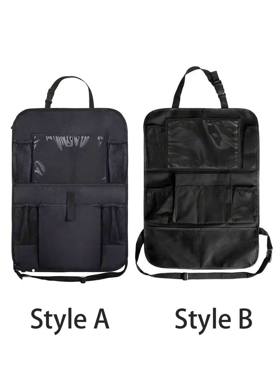 Car Seat Back Storage Bag Car Rear Seat Organizer Bag For Beverages Tablets Toys Oxford Cloth Seat Back Protector Cover Foldable Multi-Compartment Storage Bag For Many Types Of Cars Men Women Car Essential Accessories Car Interior Decorations - Multicolor - View 12