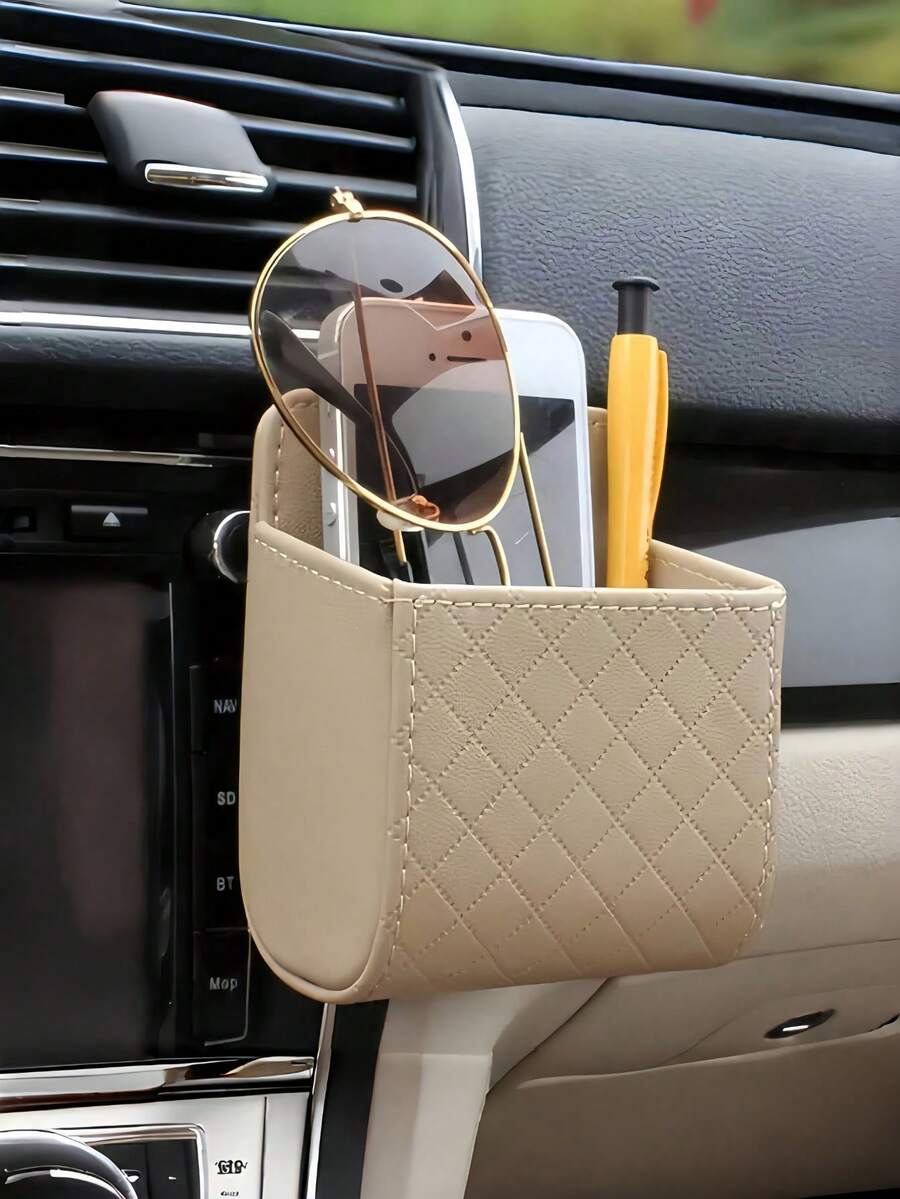 Large Capacity Car Outlet Storage Bag With Hook Car Phone Hanging Bag For Storing Phone Keys Fashion Glasses Coins Other Small Items Multifunctional Car Storage Box For Various Vehicle Models Men Women Car Interior Decorations Car Essential Accessories - Multicolor - View 7