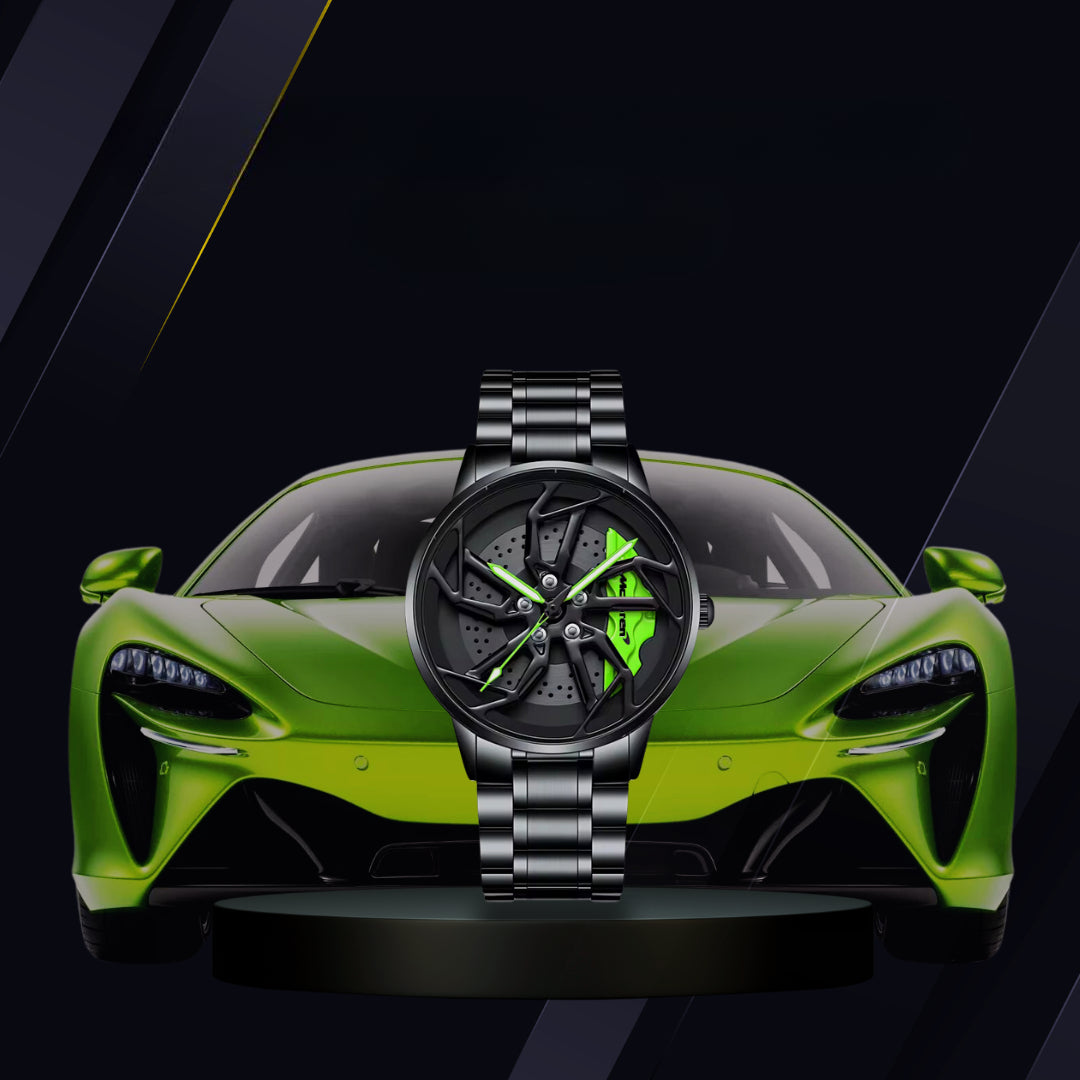 Racing Series  Wheel Rim Dial Watches-Wireless Car Play Tech