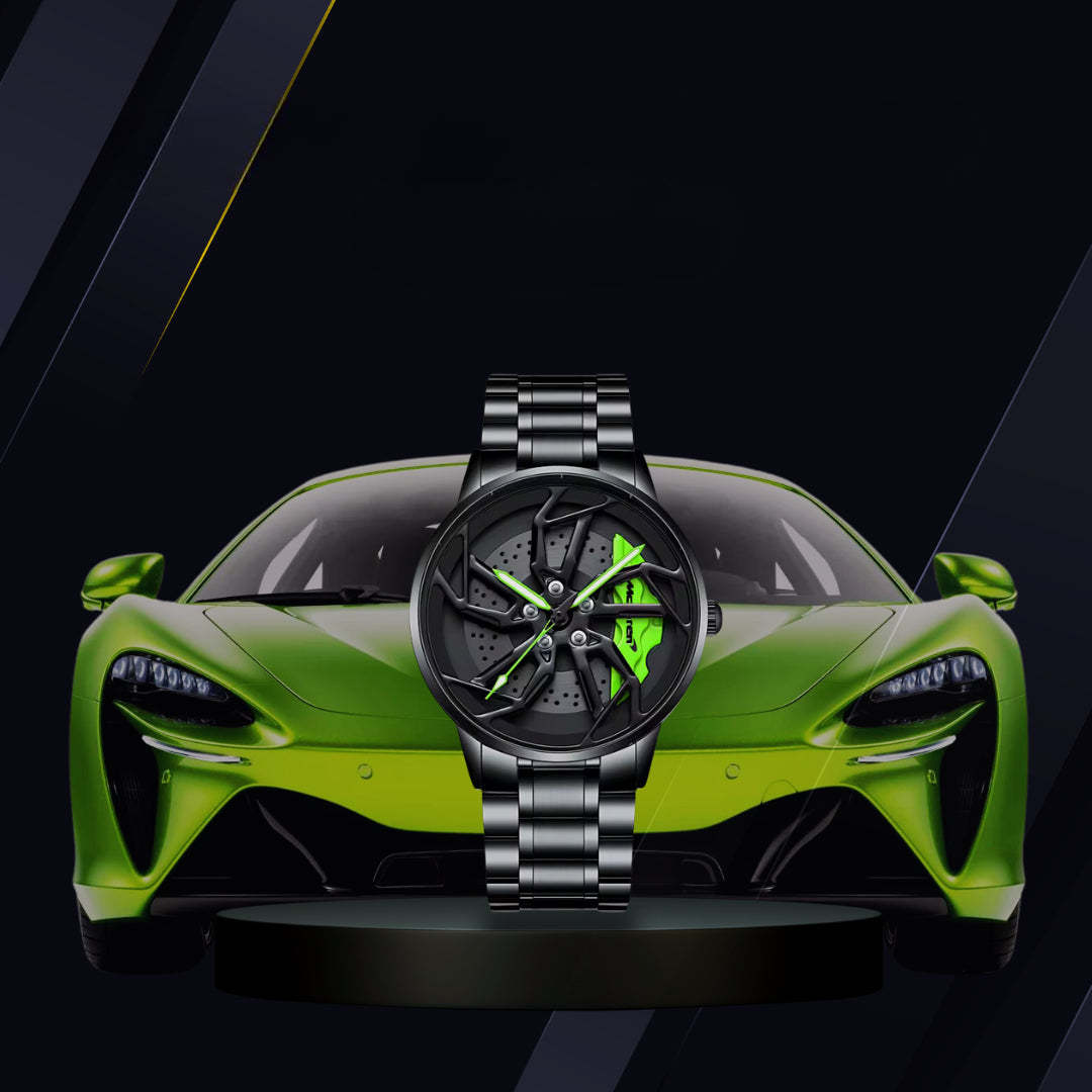 Racing Series  Wheel Rim Dial Watches-Wireless Car Play Tech