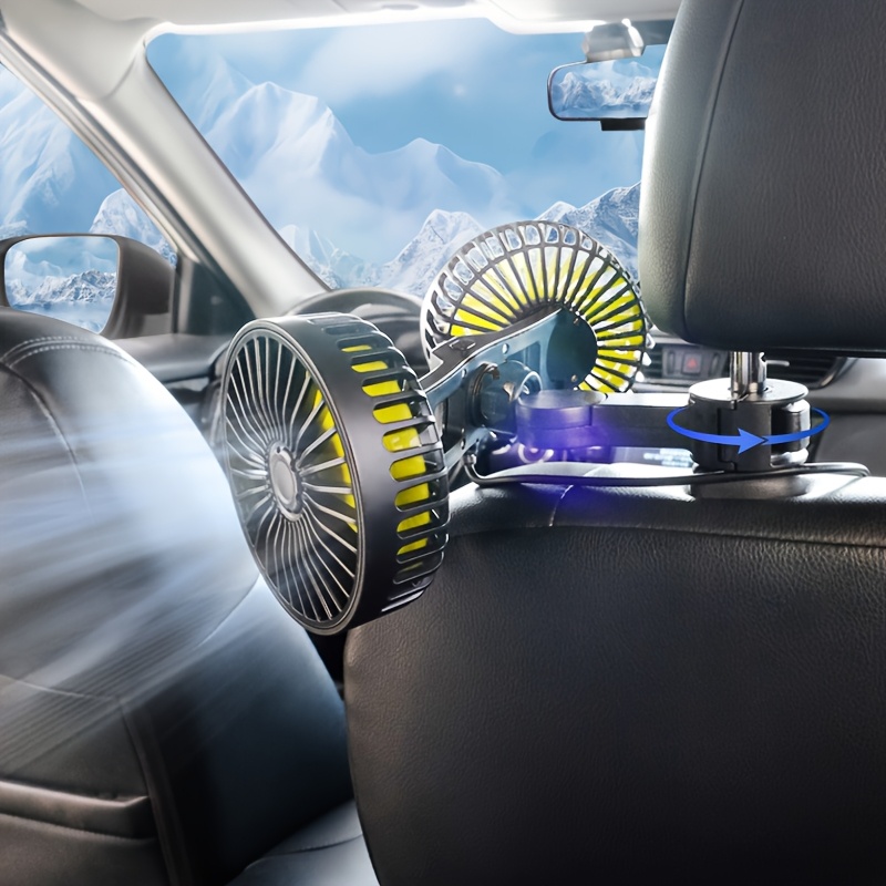 USB Portable Dual Head Cooling Fan For Car