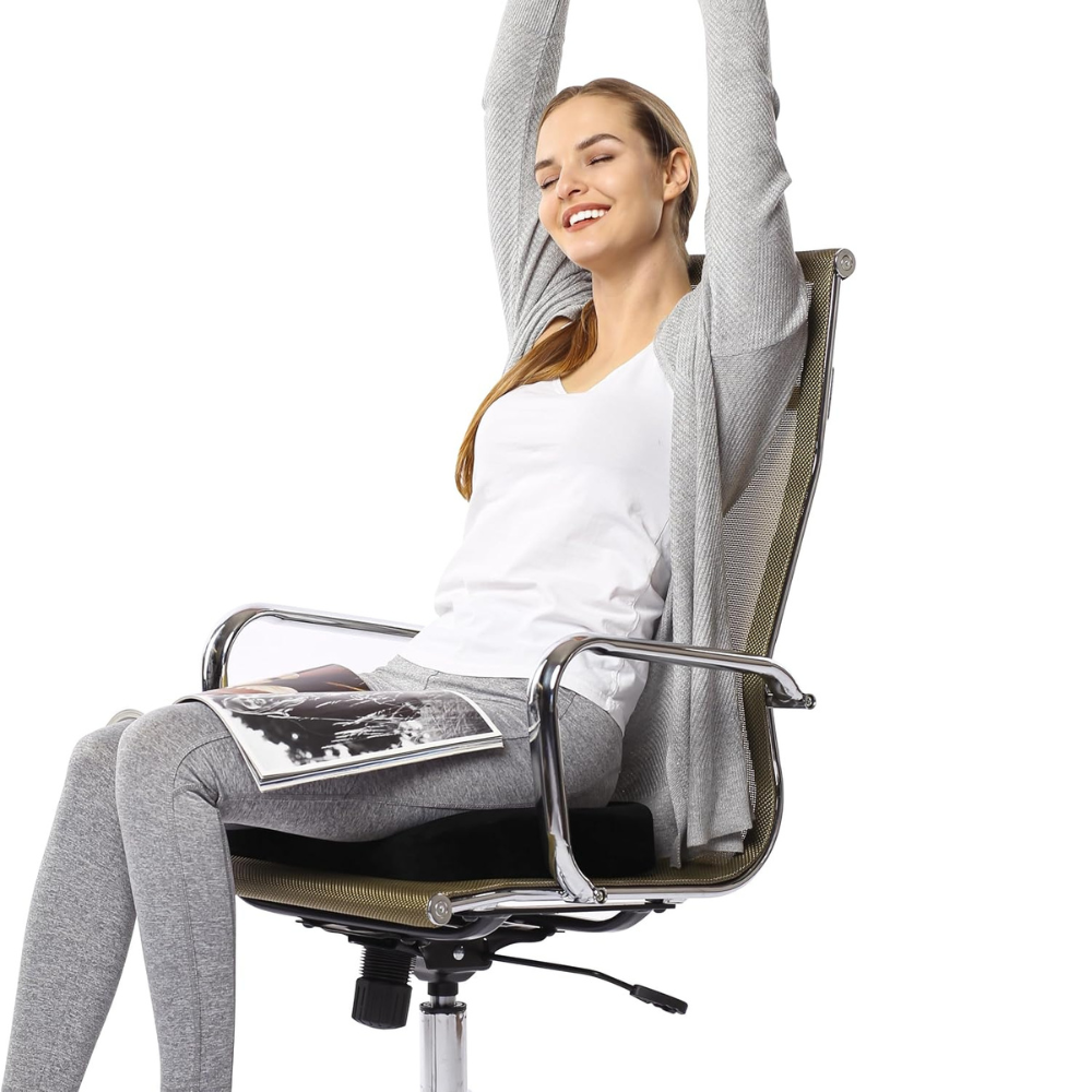 Memory Foam Seat Cushion For Car Desk Travel Support-Wireless Car Play Tech