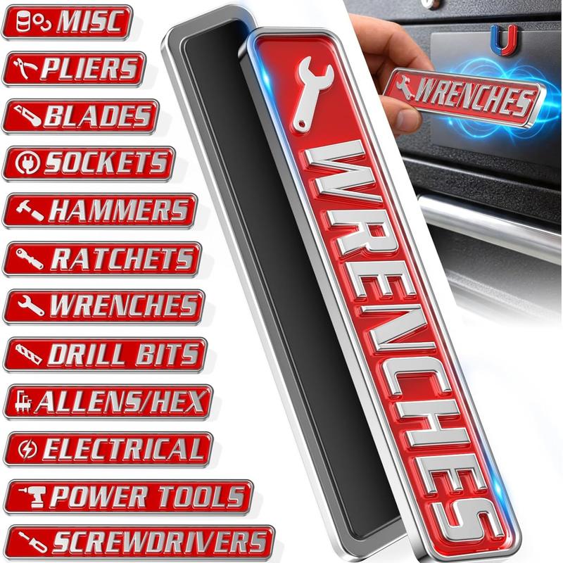 Casual Reusable Magnetic Toolbox Labels For Organization