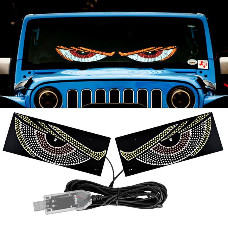 Animated Design LED Light With 11 Modes For Car Windshield 
