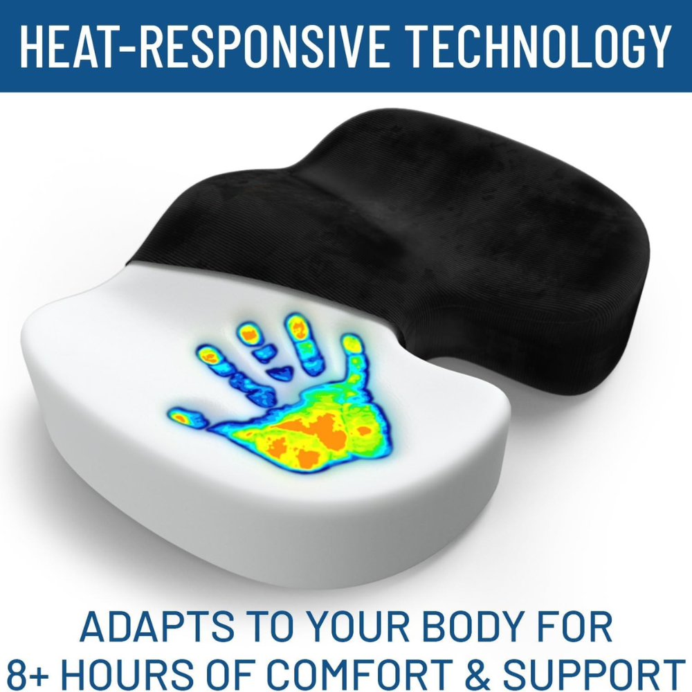 Memory Foam Seat Cushion For Support Set Office Car-Wireless Car Play Tech