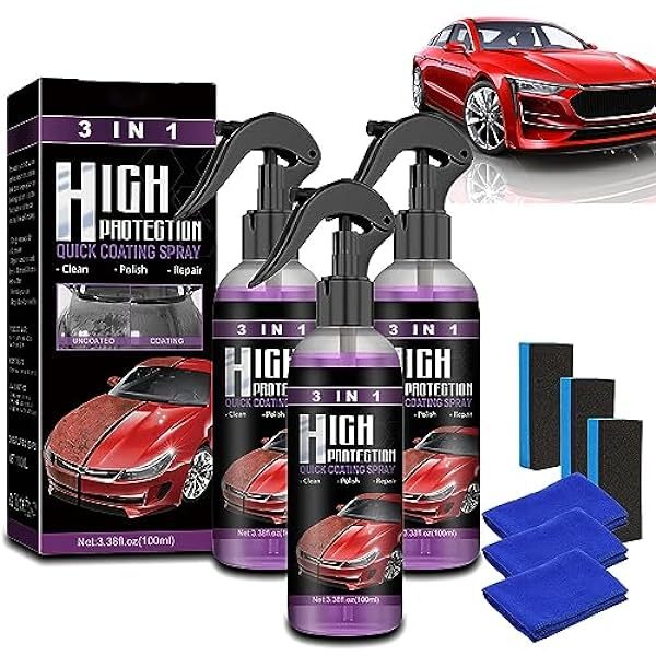 3 In 1 High Protection Quick Car Coating Spray-Wireless Car Play Tech