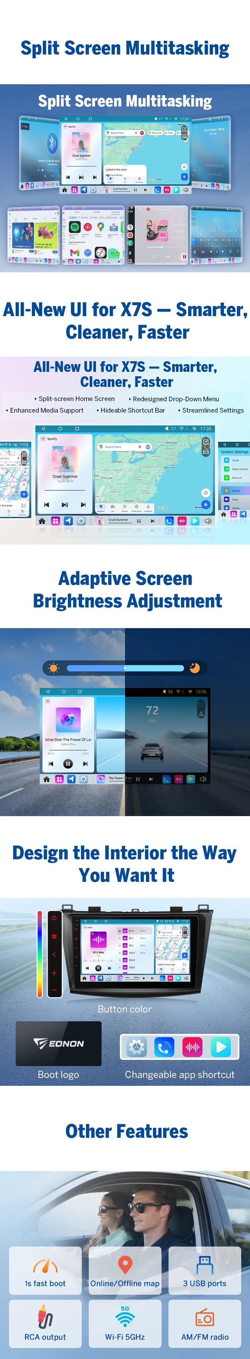 EONON Car Stereo for Mazda 3 Mazda speed 3 2010, 2011, 2012, 2013, Wireless CarPlay & Android Auto Car Radio Touch Screen, 9" Android 14 Car head unit, Bluetooth, Steering wheel controls, Backup camera, plug and play, Jumpstart Sale - M3BLX7 / M3BLX7S