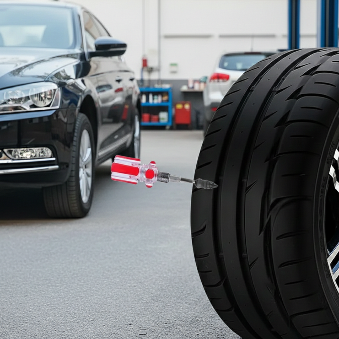 60 Pieces Tire Repair Rubber Nails Set With 2 Sizes