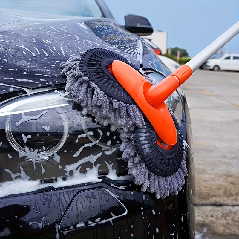 Adjustable Long Handle Car Wash Mop For Multi Surface Vehicle Cleaning