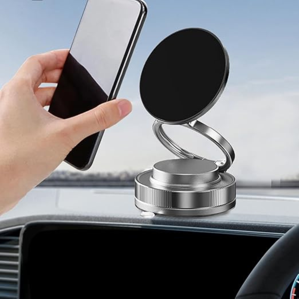 360 Degree Adjustable Magnetic Vacuum Phone Holder For Car Dashboard