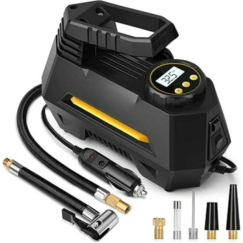 Portable Tire Inflator Air Compressor With 12V Digital LED-Wireless Car Play Tech