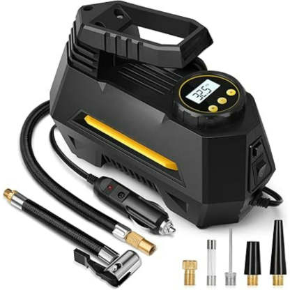 Portable Tire Inflator Air Compressor With 12V Digital LED-Wireless Car Play Tech
