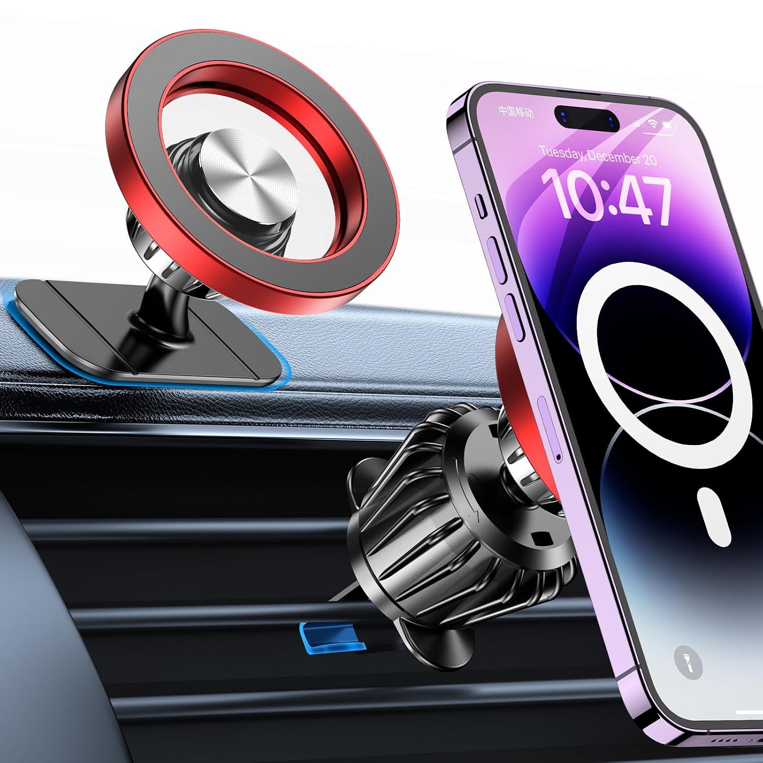 Magnetic Car Phone Holder With Secure Dashboard Mount