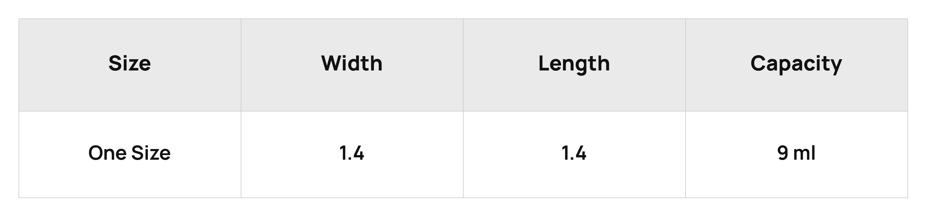 Size Chart Size Chart (inch)