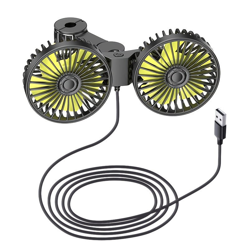 USB Portable Dual Head Cooling Fan For Car
