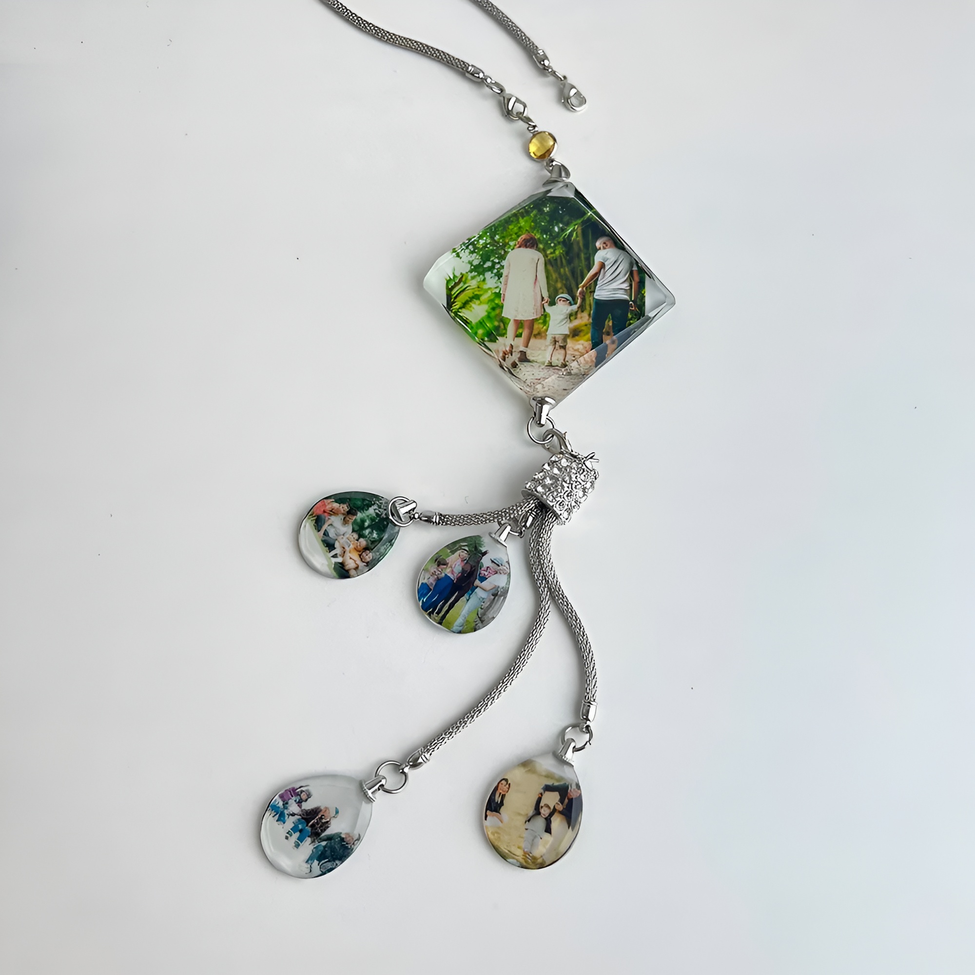 Personalized Photo Crystal Car Hanging Pendant