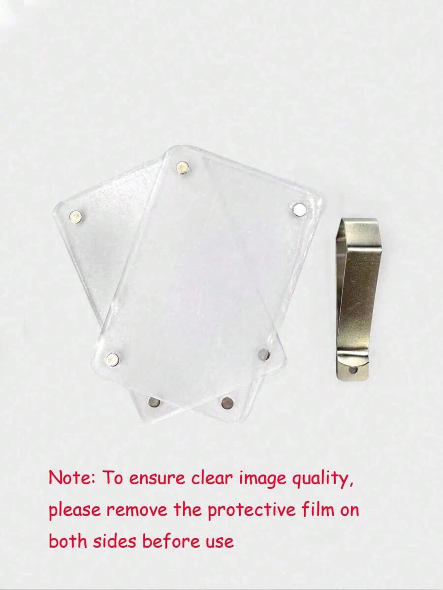 New Magnetic Photo Clip For Car Sun Visor, Universal Acrylic Refrigerator Magnet Transparent Magnetic Instant Camera Frame, Car Sun Visor Photo Frame Clip, Personalized DIY Car Decor Photo Frame, Couple Gift, Pet Family Memorial Photo Frame Clip, Holiday Gift, Multiple Sizes Available - Magnetic Rectangle - View 12