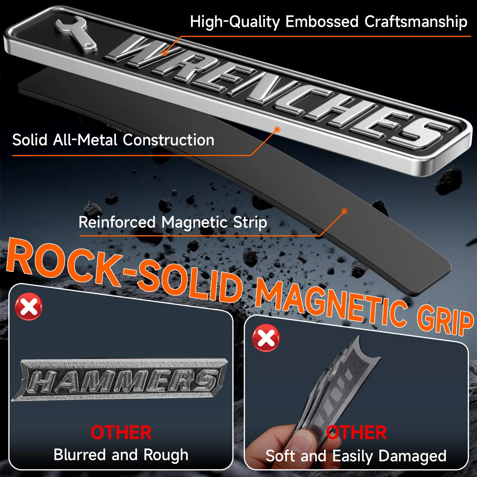 12 Pack of Magnetic Toolbox Labels,Designed for toolboxes, carts, drawers, and cabinets,suitable with major tool brands,for both indoor and garage use, Printed Tool Box Labels, General Tool Box Organize Accessories, Reusable Tags for Steel Toolboxes sohoc