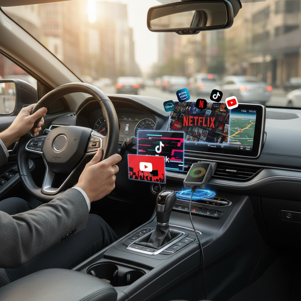 Wireless Carplay Adapter With Built In Apps