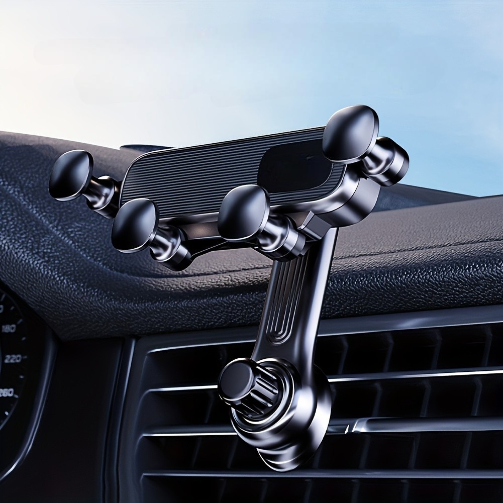 Adjustable Air Vent Car Phone Mount With Gravity Lock Grip