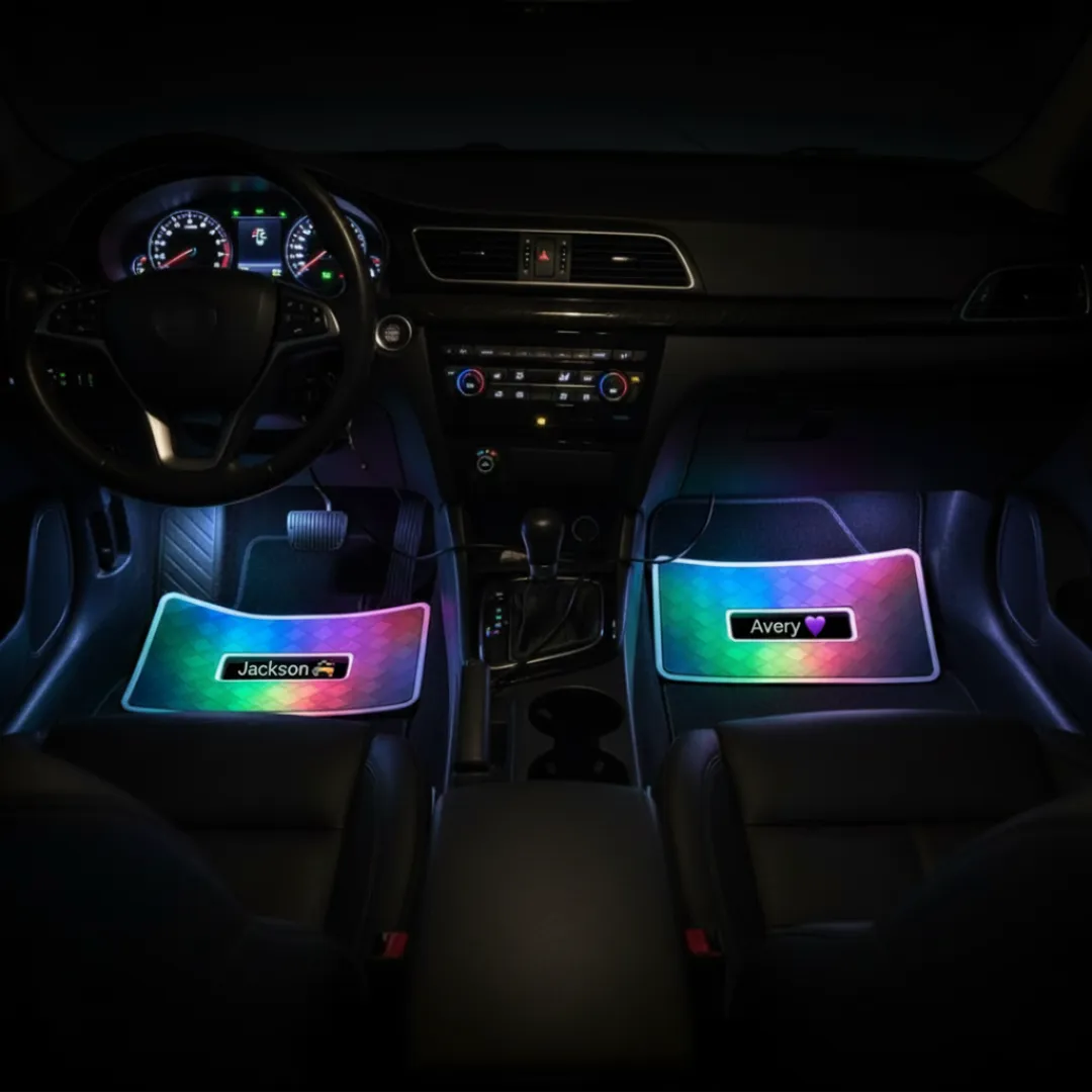 USB RGB Car Floor Mat Ambient Light With APP And Music Sync