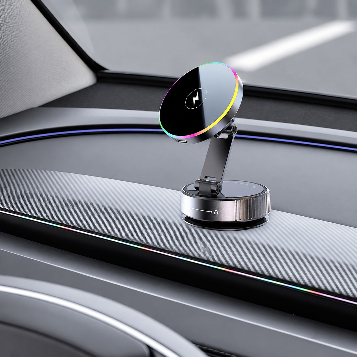K5 Vacuum Suction Magnetic Wireless Car Charger