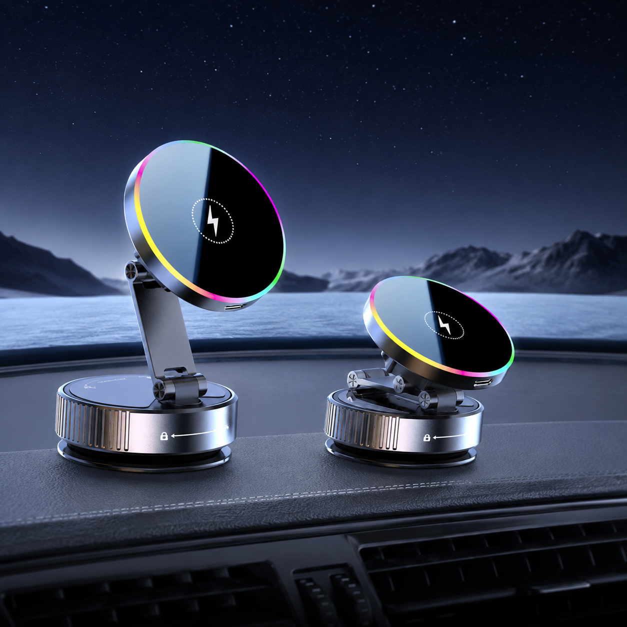 K5 Vacuum Suction Magnetic Wireless Car Charger