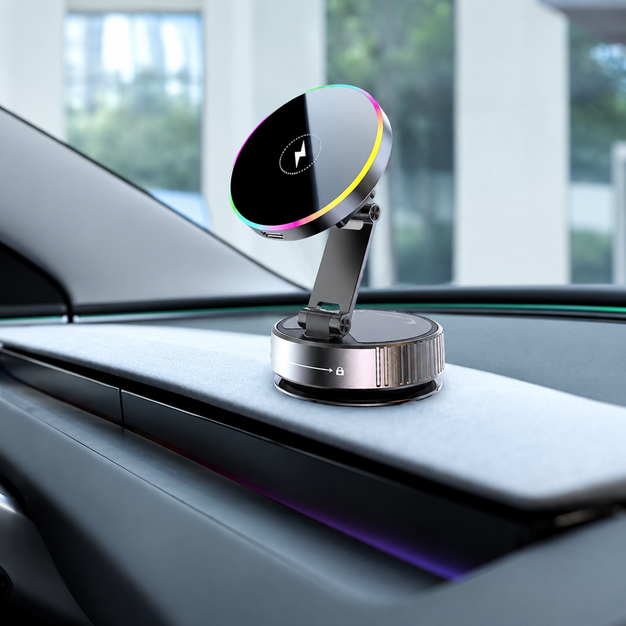 K5 Vacuum Suction Magnetic Wireless Car Charger