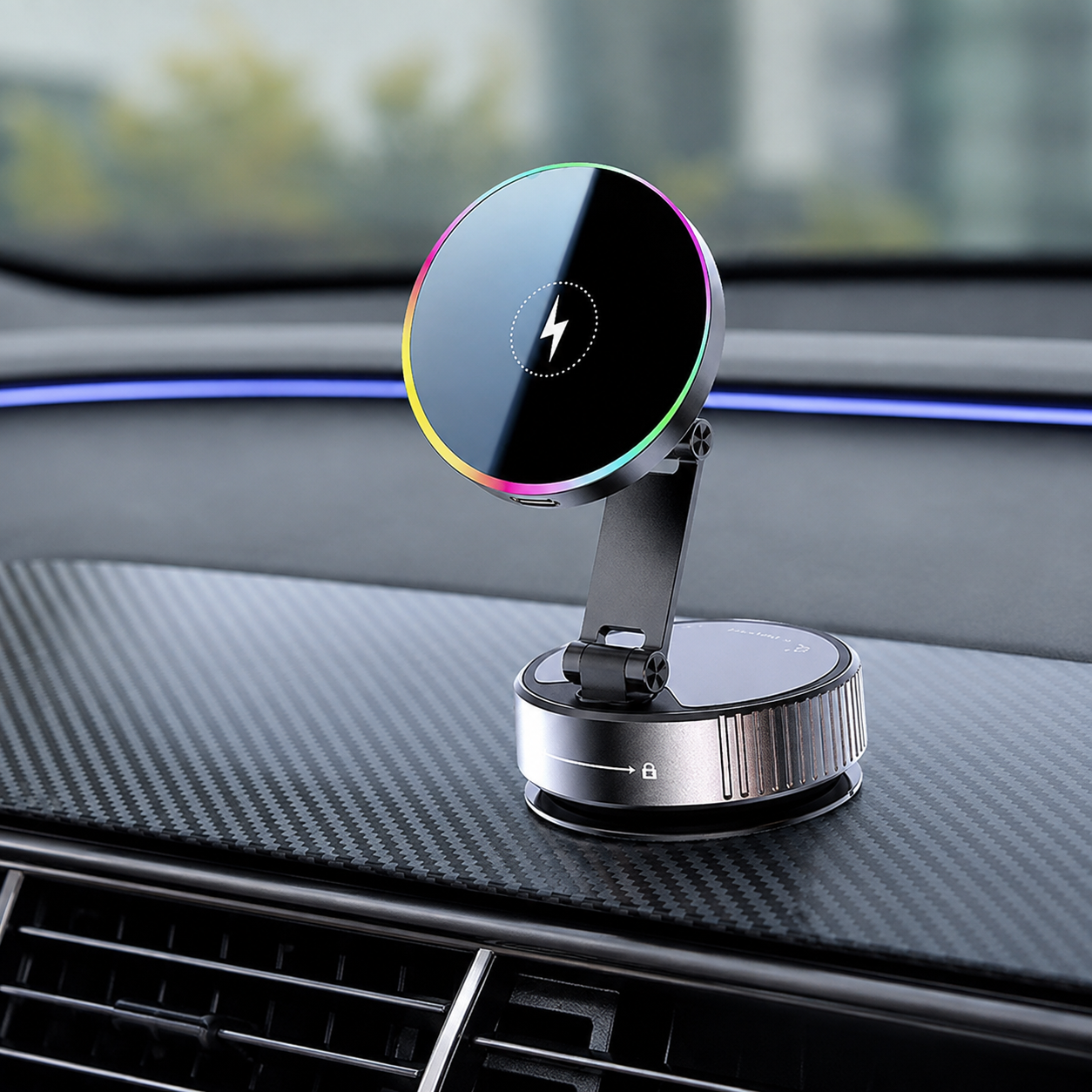 K5 Vacuum Suction Magnetic Wireless Car Charger