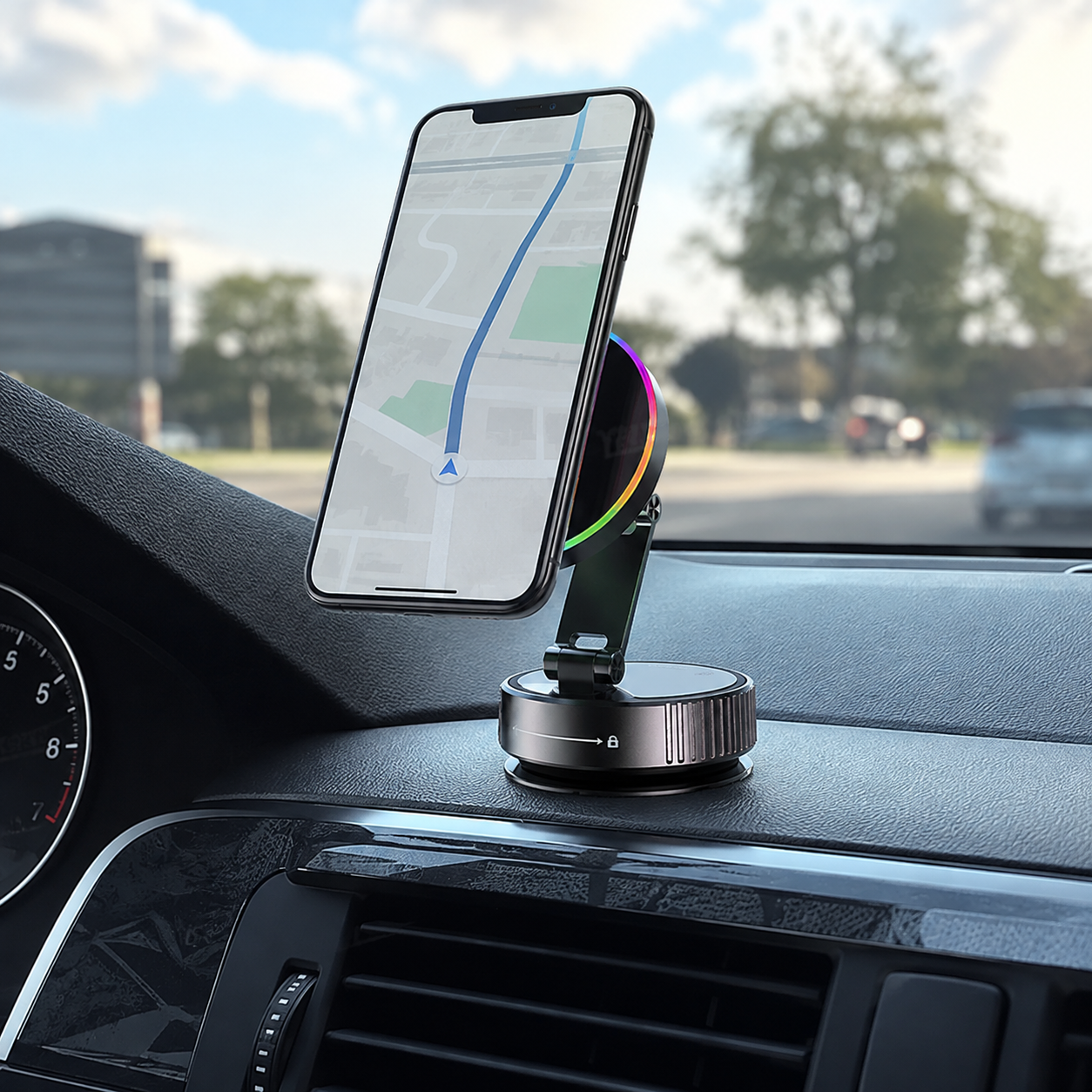 K5 Vacuum Suction Magnetic Wireless Car Charger